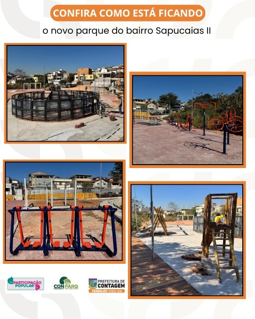 Confira como está ficando o novo parque do bairro Sapucaias II